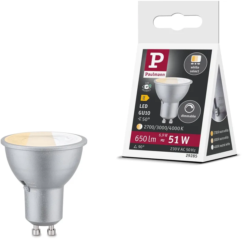 Paulmann 29285 LED EEK E (A - G) GU10 6.9 W Warmweiß (Ø x H) 50 mm x 56 mm 1 St. von Paulmann – Produktfoto