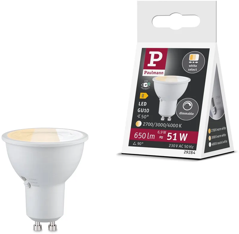 LED-reflectorlamp - GU10 - 6,9 W - 2700-4000 K - Dimbaar de Paulmann – photo produit