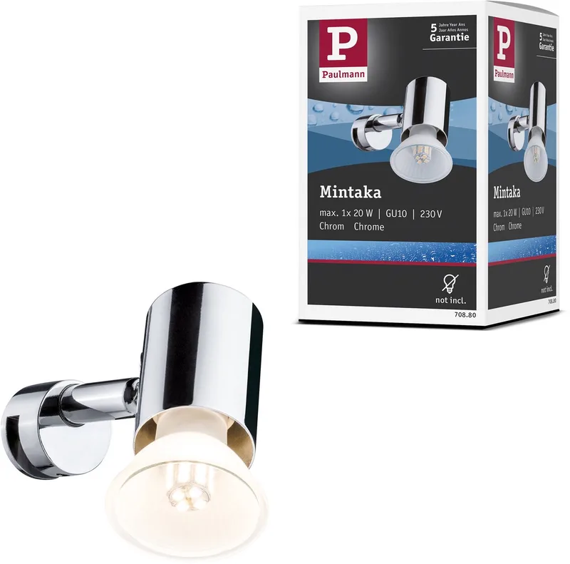 LED-spiegellamp Mintaka GU10 230V max. 20W dimbaar van Paulmann in Chroom – productfoto