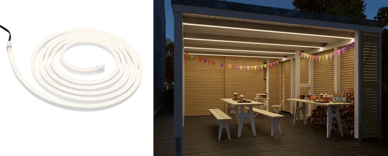LED Stripe SimpLED Outdoor Stripe Set Warmweiß beschichtet, 1-flammig fra Paulmann i Hvid – produktbillede
