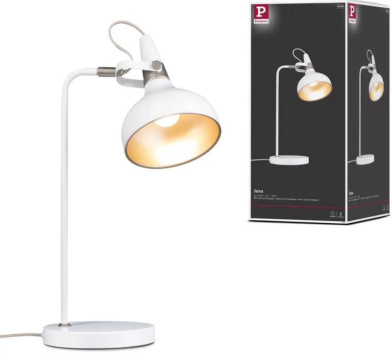 Paulmann 78482 Lampe de table E14 blanc mat, champagne de Paulmann en Wit mat, Champagne – photo produit