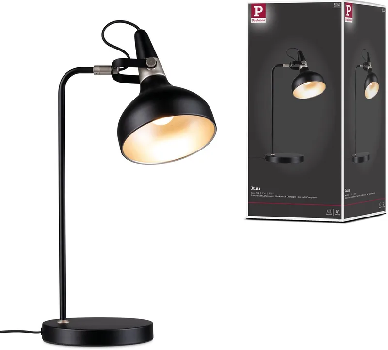 Paulmann 78479 Lampe de table E14 noir (mat), champagne de Paulmann en Zwart mat, Champagne – photo produit