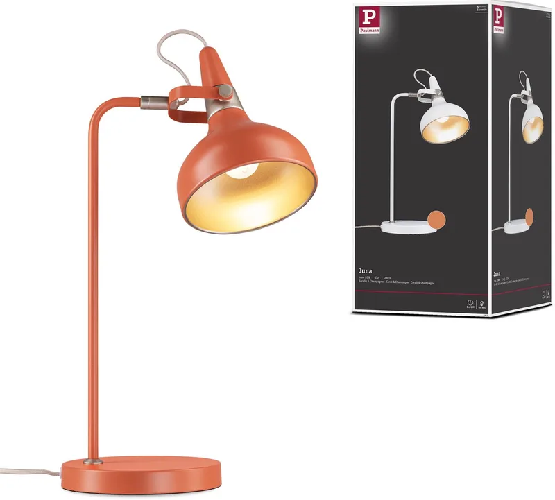 LED-tafellamp Juna Style E14 max. 20W Metaal fra Paulmann i Peach – produktbillede
