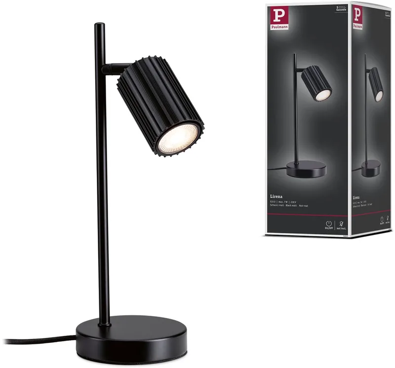 Liren 94923 Lampe de table GU10 noir (mat) de Paulmann en Zwart mat – photo produit