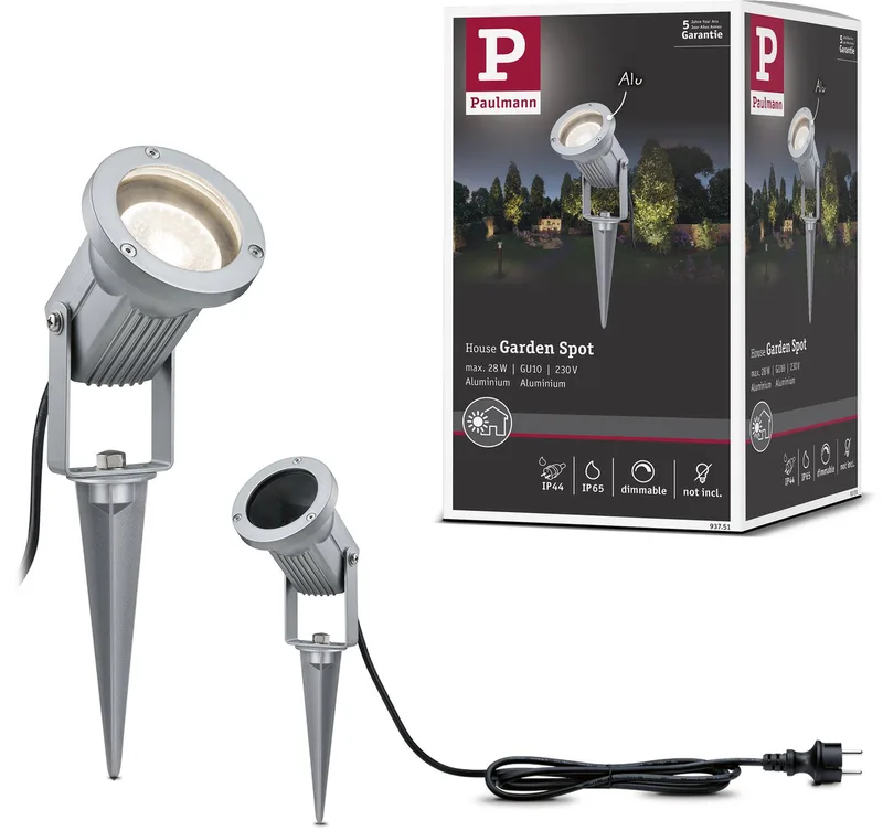 LED-tuinspots IP65 rond 98 mm max. 28W 230V Aluminium by Paulmann in Alu – product photo