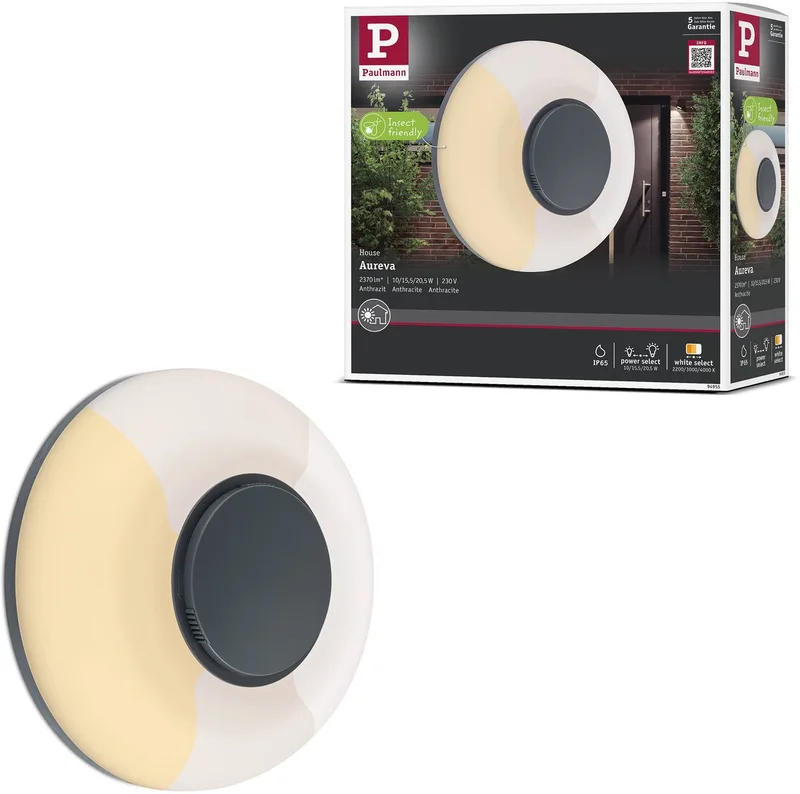 Paulmann 94955 LED-Außenwandleuchte LED 20.5 W Anthrazit, Weiß von Paulmann in Anthrazit, Weiß – Produktfoto