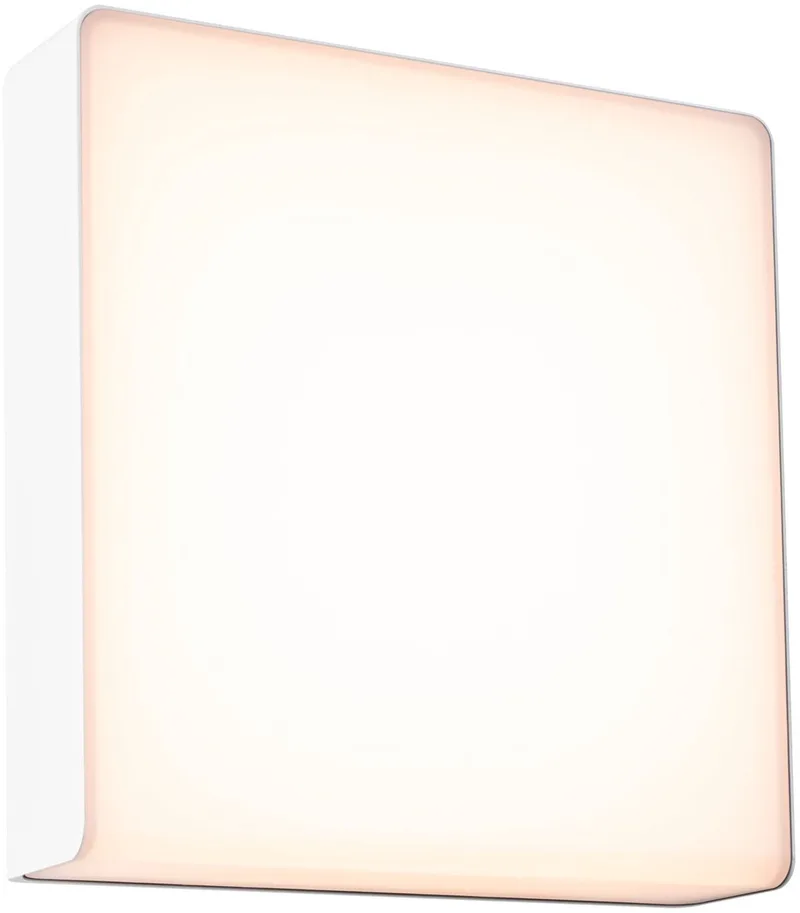 Applique d'extérieur LED Azalena détecteur de mouvement crépusculaire (HF) IP44 250x250 mm 3000K 8,5W 700lm 230V plastique, aluminium de Paulmann en Blanc – photo produit