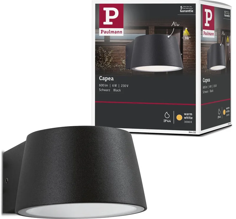 Capea 94452 Applique LED extérieure LED LED intégrée 6 W gris de Paulmann en Anthracite – photo produit