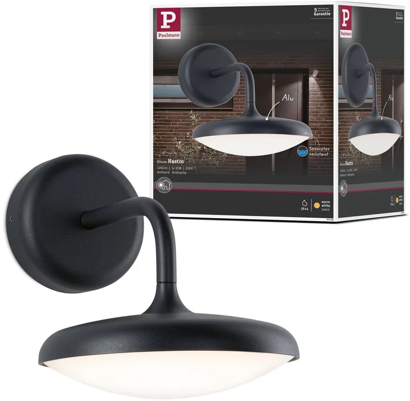 Nostro LED anthrazit 94758 Applique extérieure LED LED intégrée 10 W anthracite de Paulmann en Anthracite – photo produit