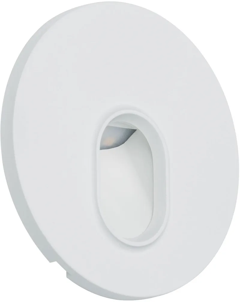 LED-väggfast infälld lampa Wall rund 78 mm 1,1W 65lm 230V 2700K från Paulmann i Vit – produktbild