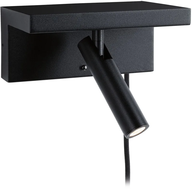 LED-wandlamp 3-Step-Dim Jerik USB C 3000K 160lm 230V 2,4W dimbaar från Paulmann i Zwart mat – produktbild