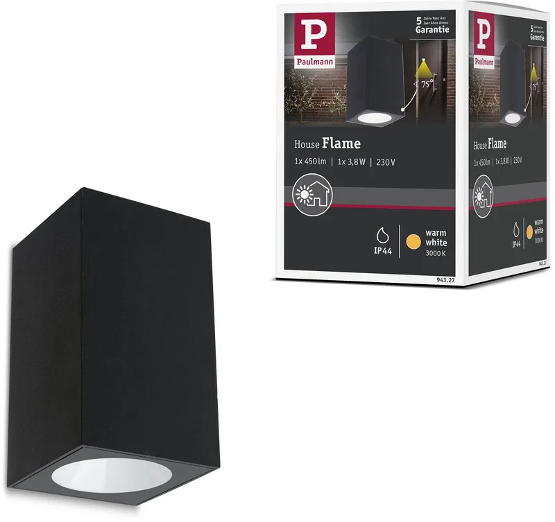 Flame 94327 Applique LED extérieure LED LED 3.8 W anthracite de Paulmann en Anthracite – photo produit