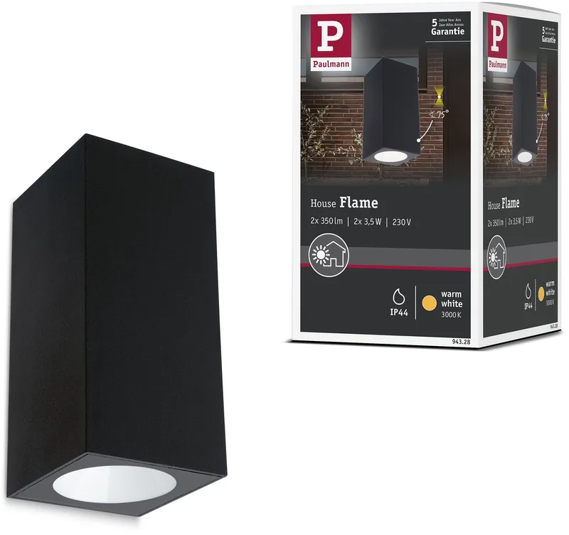 Flame 94328 Applique LED extérieure Module LED LED intégrée 5.6 W anthracite de Paulmann en Anthracite – photo produit