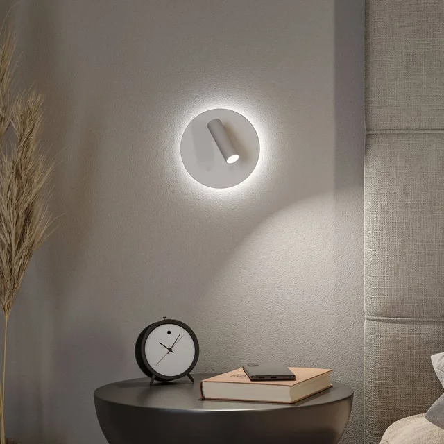 LED wandlamp op accu Kiora 2700K 80lm / 50lm 3,7V 0,6W / 0,7W dimbaar von Paulmann in Weiß – Produktfoto 2 von 5