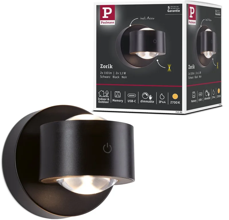 Paulmann 71290 Applique 1.1 W LED noir de Paulmann en Noir – photo produit