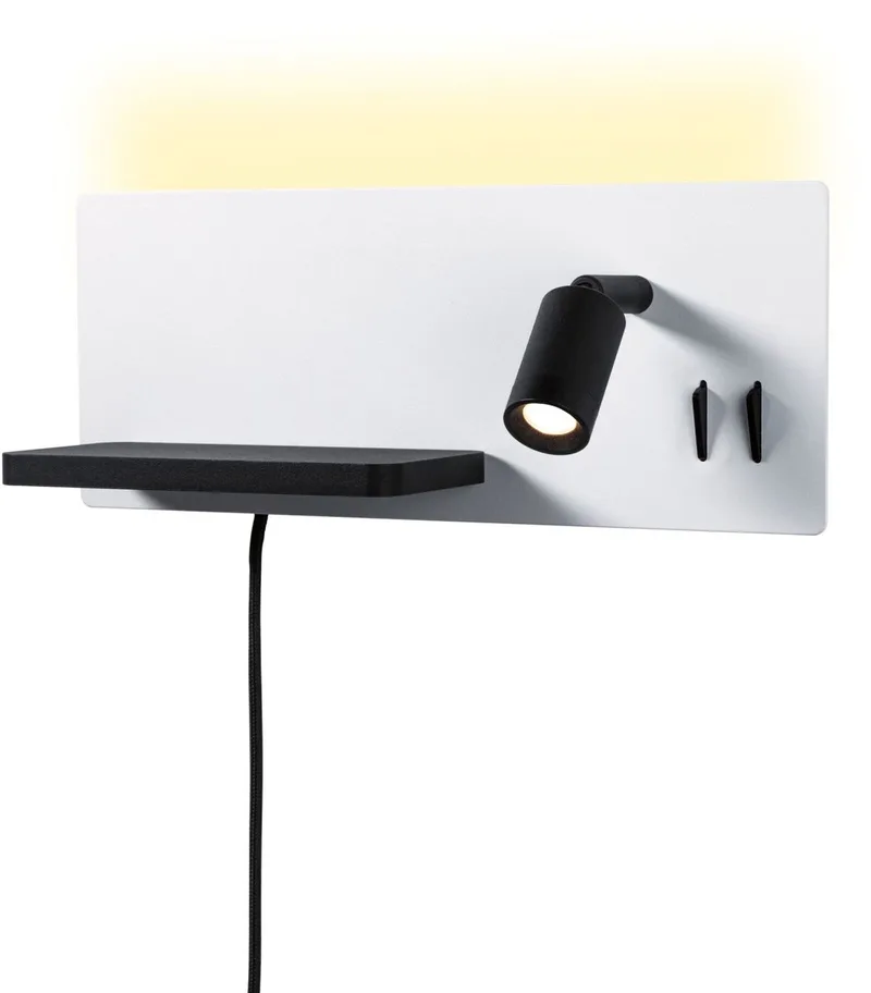LED-wandlamp Serra USB C 2700K 520lm / 180lm 230V 5,5W / 2,6W dimbaar Wit mat, Zwart mat från Paulmann i Wit mat, Zwart mat – produktbild
