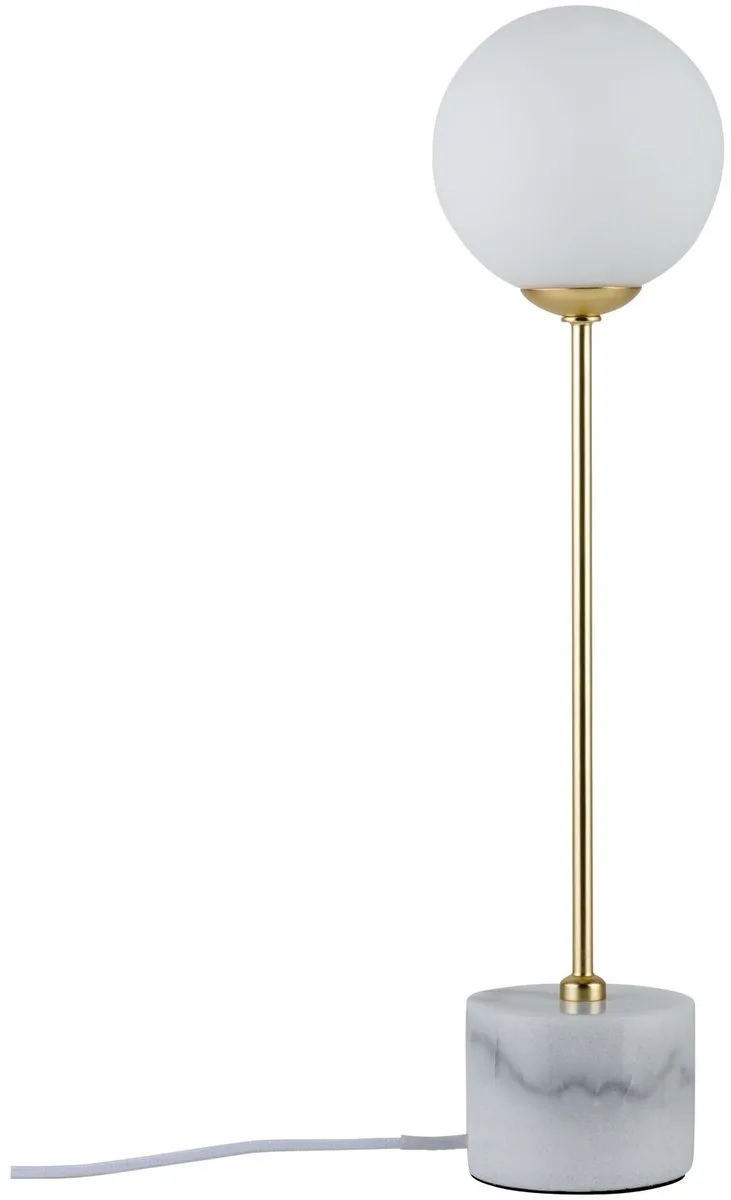 Neordic LED-tafellamp Moa G9 max. 10W Wit, Goud mat Glas, Marmer, Metaal de Paulmann en Blanc, Goud mat – photo produit