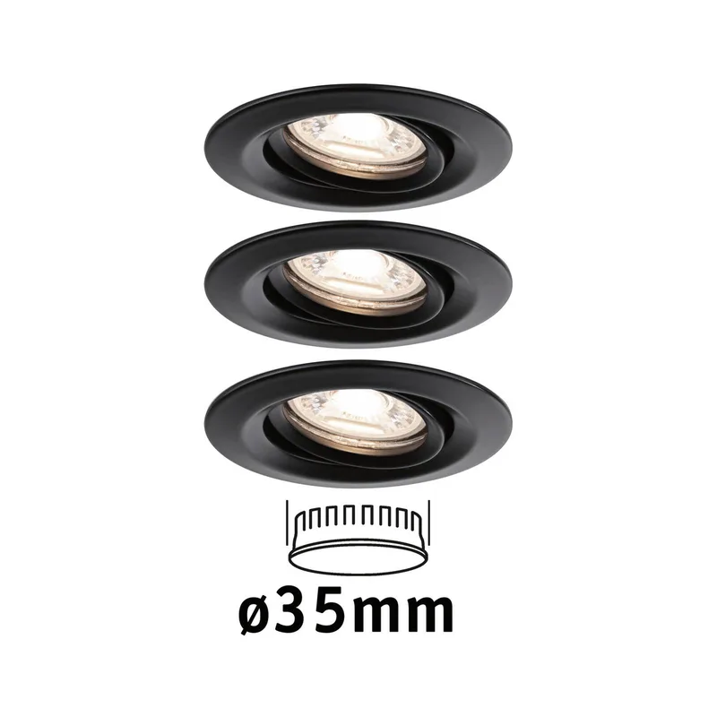 Nova Mini Plus LED easydim 3 zwart de Paulmann en Zwart mat – photo produit
