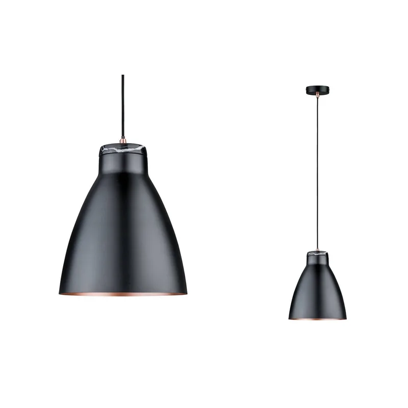 Neordic Rolad 79609 Luminaire à suspendre LED E27 20 W cuivre mat, noir (mat) de Paulmann en Noir, Mat koper – photo produit