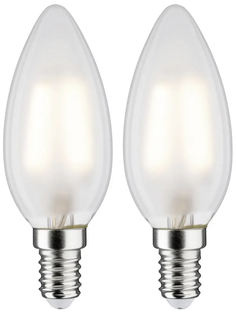 Paulmann 28636 LED-lamp Energielabel G (A - G) E14 3 W Warmwit (Ø x h) 35 mm x 98 mm 2 stuk(s) by Paulmann in Mat – product photo