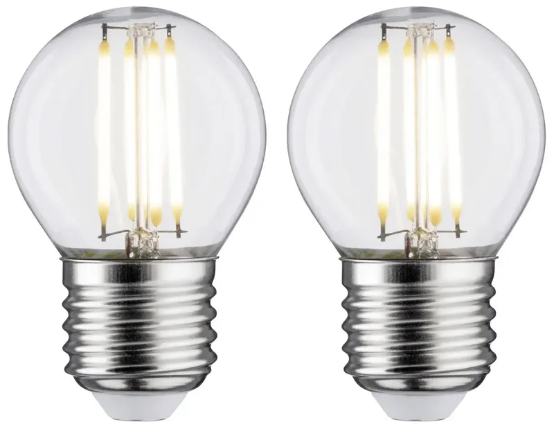 Paulmann 28640 LED CEE F (A - G) E27 5 W blanc chaud (Ø x H) 45 mm x 72 mm 2 pc(s) de Paulmann en Helder – photo produit