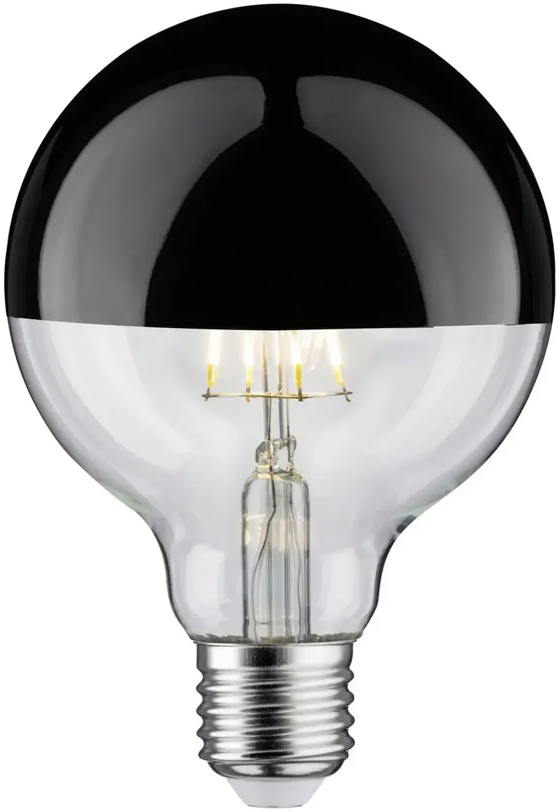 Paulmann 28677 LED CEE F (A - G) E27 forme de globe 6.5 W = 48 W blanc chaud (Ø x H) 95 mm x 138 mm à intensité variable 1 pc(s) de Paulmann en Zwart-chroom – photo produit