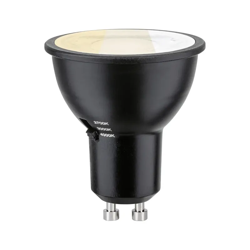 Paulmann 29281 LED CEE E (A - G) GU10 6.9 W blanc chaud (Ø x H) 50 mm x 56 mm 1 pc(s) de Paulmann en Noir – photo produit