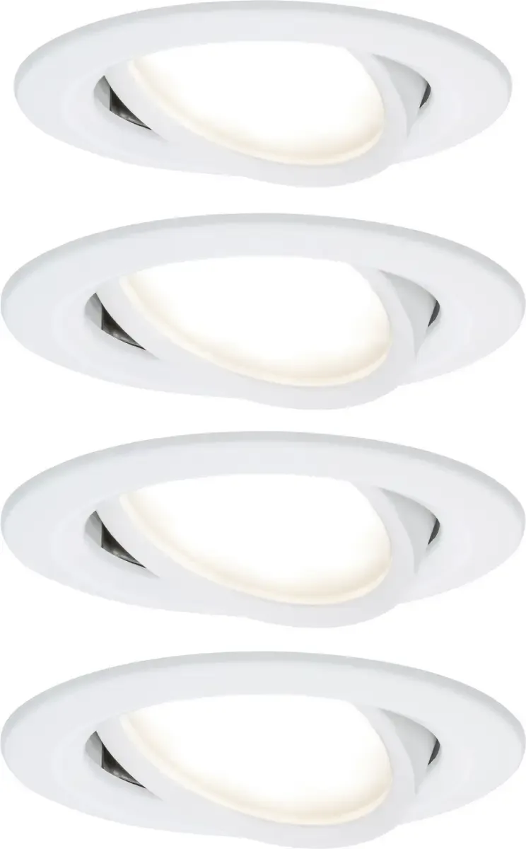 Paulmann 4064161242187 Nova Einbauleuchte 4er Set LED LED 18 W Weiß (matt) fra Paulmann – produktbillede