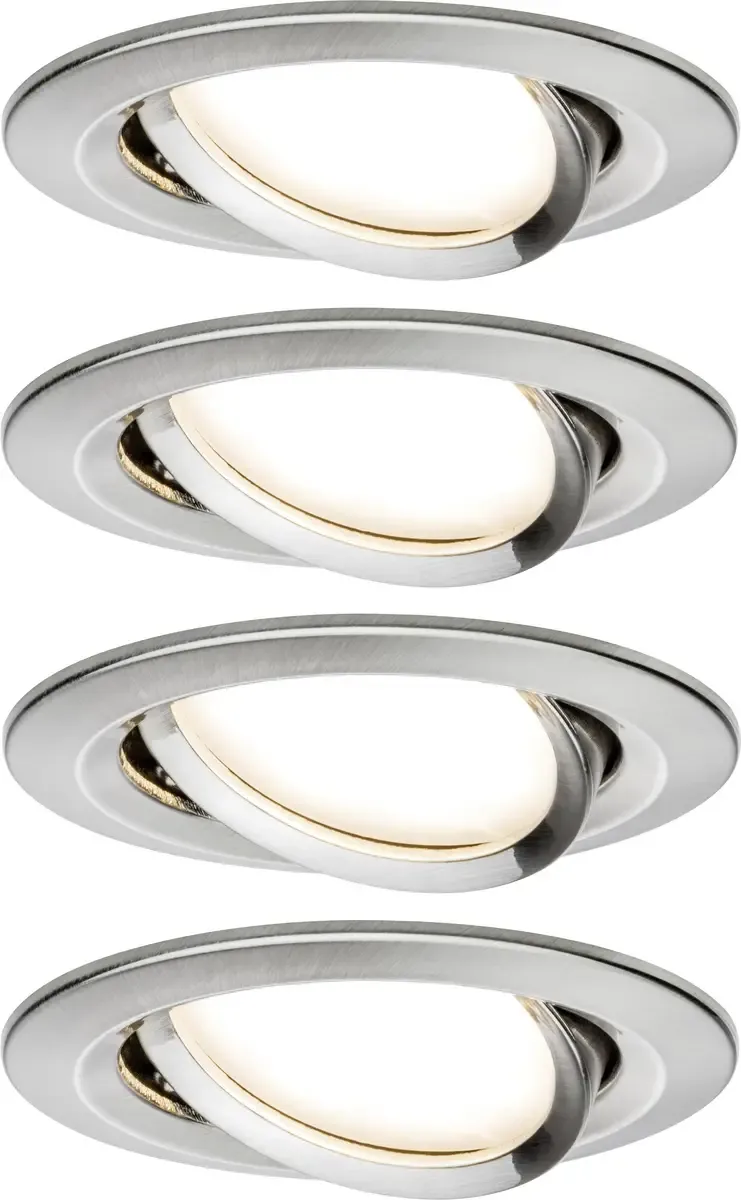Paulmann 4064161242224 Coin Slim LED-Einbauleuchte 4er Set LED LED fest eingebaut 18 W Eisen (gebürstet) de Paulmann – photo produit