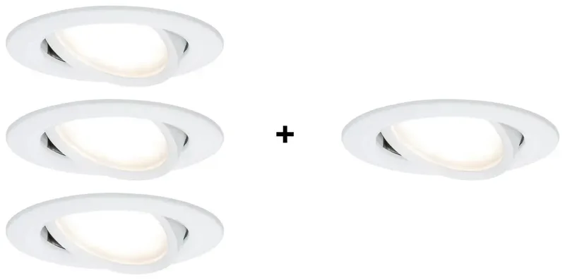 Paulmann 4064161325842 Nova Einbauleuchte 4er Set LED LED 24 W Weiß (matt) de Paulmann – photo produit