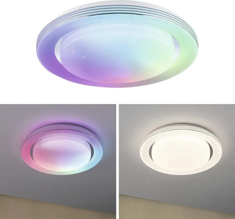 Paulmann 70546 Plafonnier LED LED LED chrome, blanc de Paulmann en Chrome, Blanc – photo produit