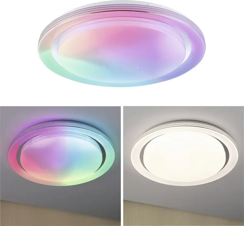 Paulmann 70547 Rainbow LED-plafondlamp LED LED 38.50 W Chroom, Wit fra Paulmann i Krom, Hvid – produktbillede