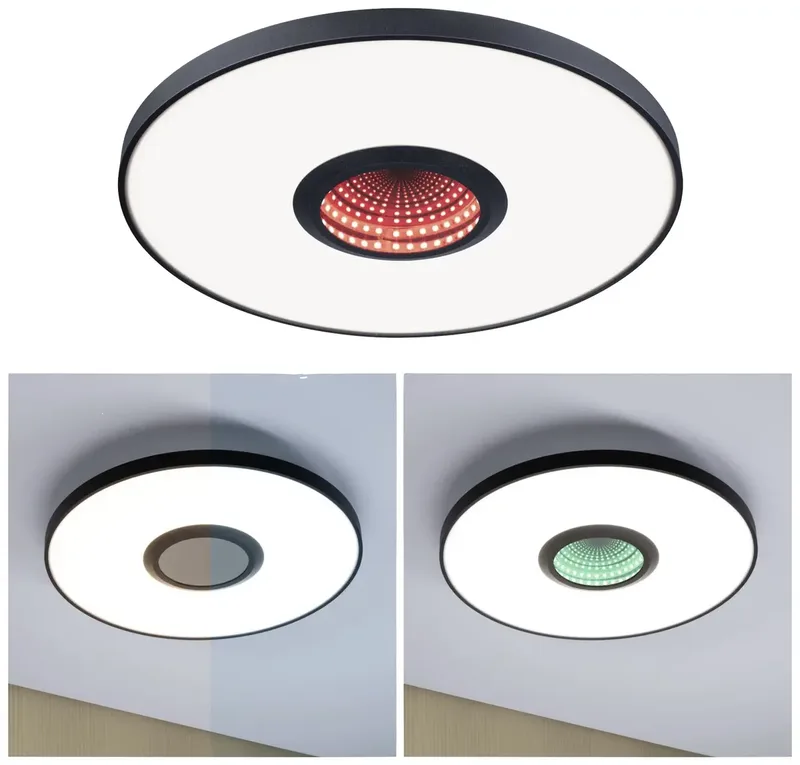 Paulmann 71038 Spaceglow Plafonnier LED LED 21 W noir (mat) de Paulmann en Noir – photo produit