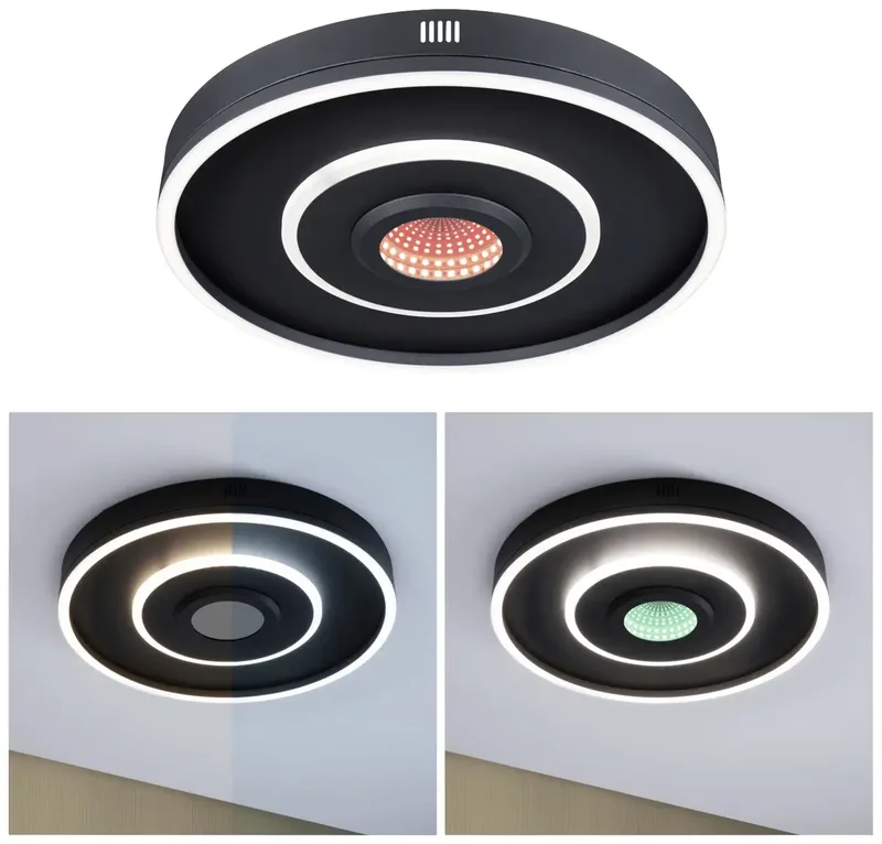 Paulmann 71039 Spaceglow Plafonnier LED LED LED intégrée 22 W noir (mat) de Paulmann en Noir – photo produit