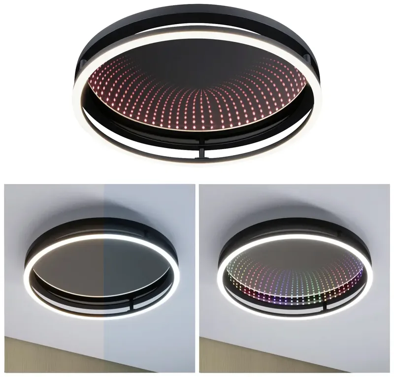 Paulmann 71056 Spaceglow Plafonnier LED LED LED intégrée 34.5 W noir (mat) de Paulmann en Noir – photo produit