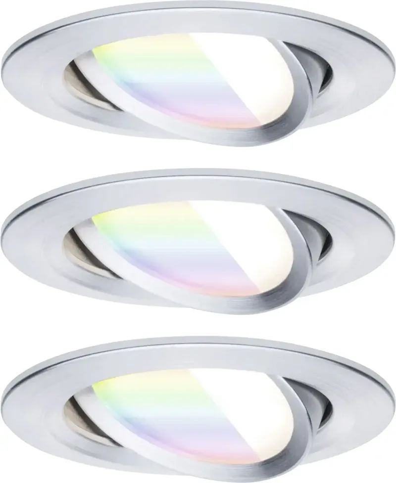 Paulmann 92435 Plafonnier LED, Luminaire à LED encastrable LED LED 6 W Aluminium (tourné) de Paulmann en Aluminium (gedraaid) – photo produit