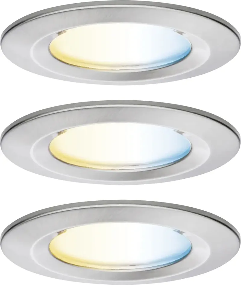 Nova Coin Smart Einbaulampe eisen Ø 7,8cm CCT 3er von Paulmann in IJzer (geborsteld) – Produktfoto