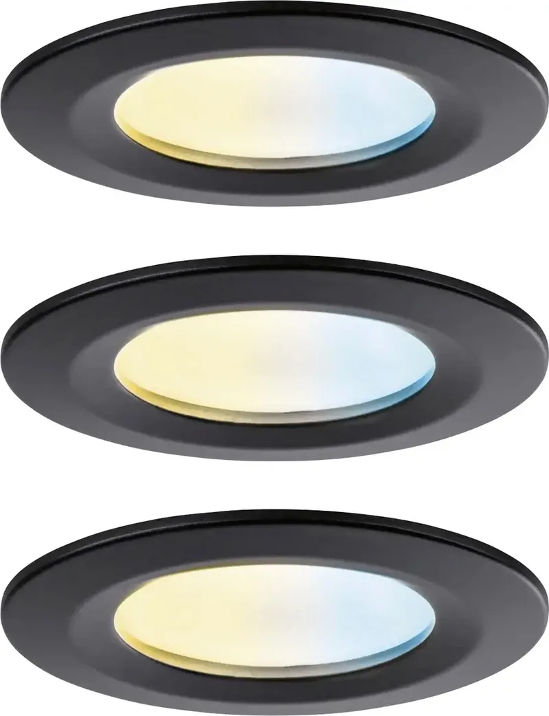 Paulmann 92446 LED-loftslampe, LED-indbygningslys LED (RGB) LED 6 W Sort (mat) fra Paulmann i Sort – produktbillede