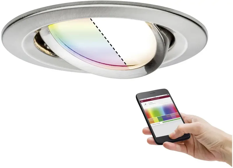 Einbauspot Nova Plus RGBW von Paulmann in IJzer (geborsteld) – Produktfoto