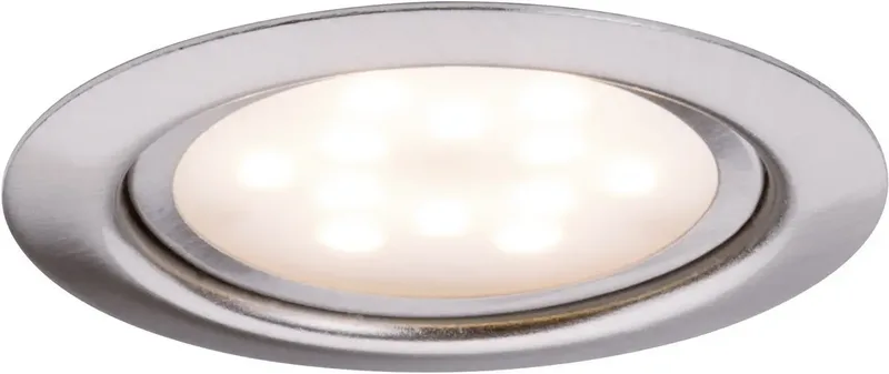 Luminaire à LED encastrable LED intégrée Paulmann Micro Line 93553 N/A 4.5 W fer (brossé) jeu de 3 de Paulmann en IJzer (geborsteld) – photo produit