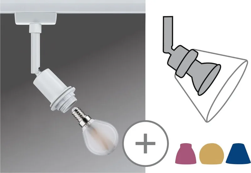 Paulmann 96970 spotje Railspot E14 LED van Paulmann in Wit – productfoto