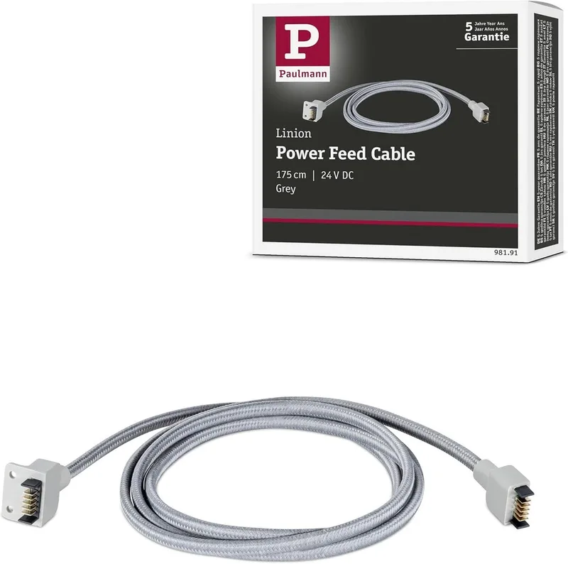 Linion 98191 Câble de raccordement (bilatéral) gris de Paulmann – photo produit