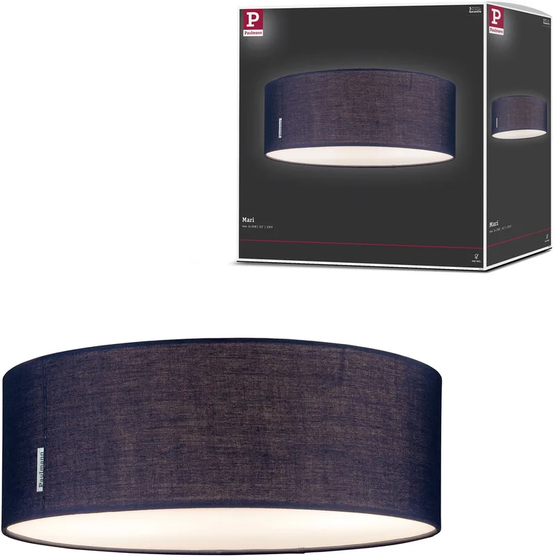 Plafonniers Mari E27 230V max. 2x20W dimmable de Paulmann en Bleu – photo produit