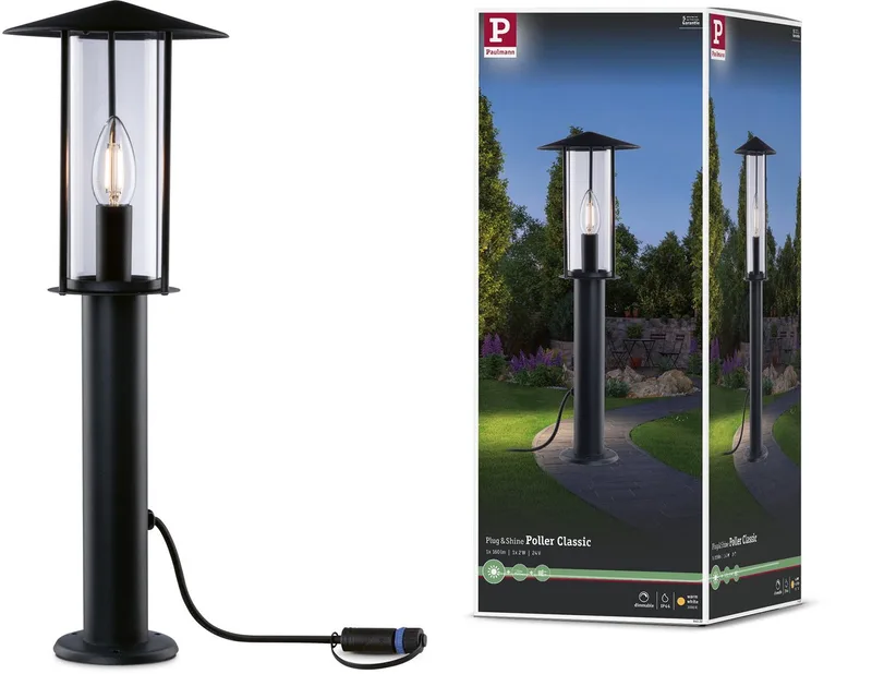 Poller Classic 94322 Système déclairage Plug&Shine 2 W anthracite de Paulmann en Anthracite – photo produit