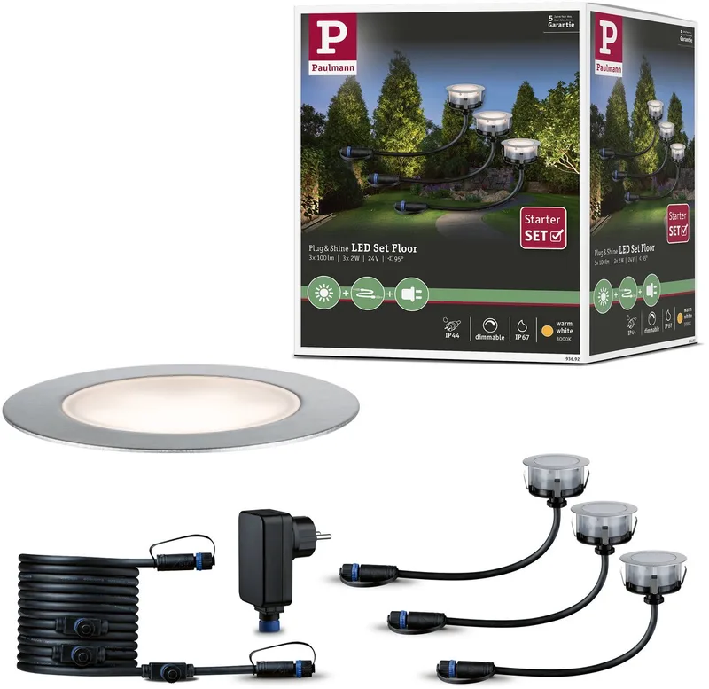 Système déclairage Plug&Shine Paulmann 93692 3 W N/A argent de Paulmann en Argent – photo produit