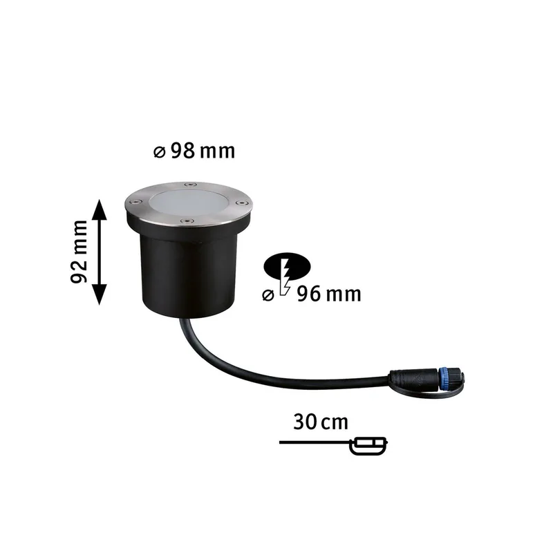 Plug & Shine LED inbouwlamp 4,5 W, 1 stuk, Ø 10 cm, IP67 de Paulmann en Aluminium – photo produit