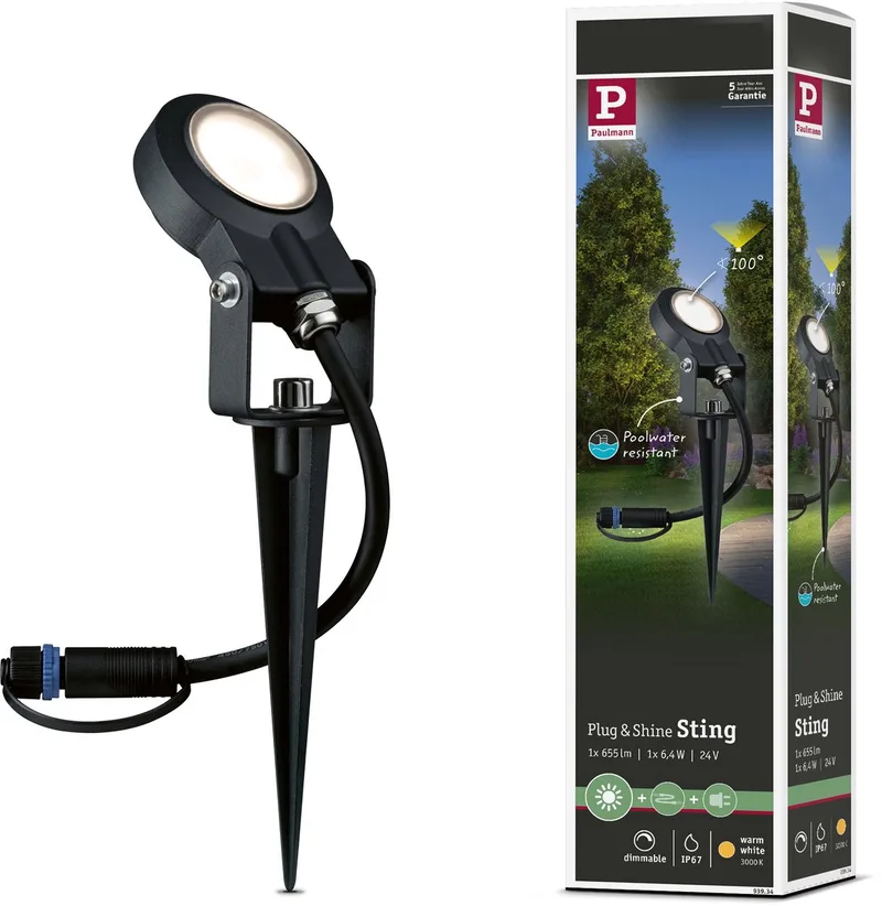 Système déclairage Plug&Shine Paulmann Sting 93934 6 W N/A anthracite de Paulmann en Anthracite – photo produit