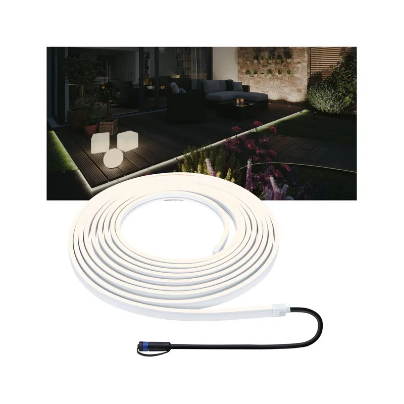 Plug & Shine Smooth LED-Stripe 3.000K 10m de Paulmann en Blanc – photo produit