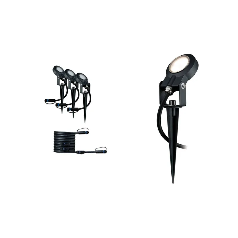 Plug & Shine Sting 3000K 3-unit uitbreiding de Paulmann en Anthracite – photo produit