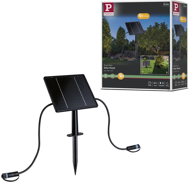 Paulmann 94914 Beleuchtungssystem Plug & Shine Solarpanel Anthrazit von Paulmann in Anthrazit – Produktfoto